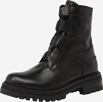 PS Poelman Lace-Up Ankle Boots in Black: front