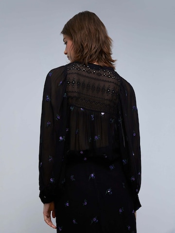 Scalpers Blouse 'Flowers' in Black