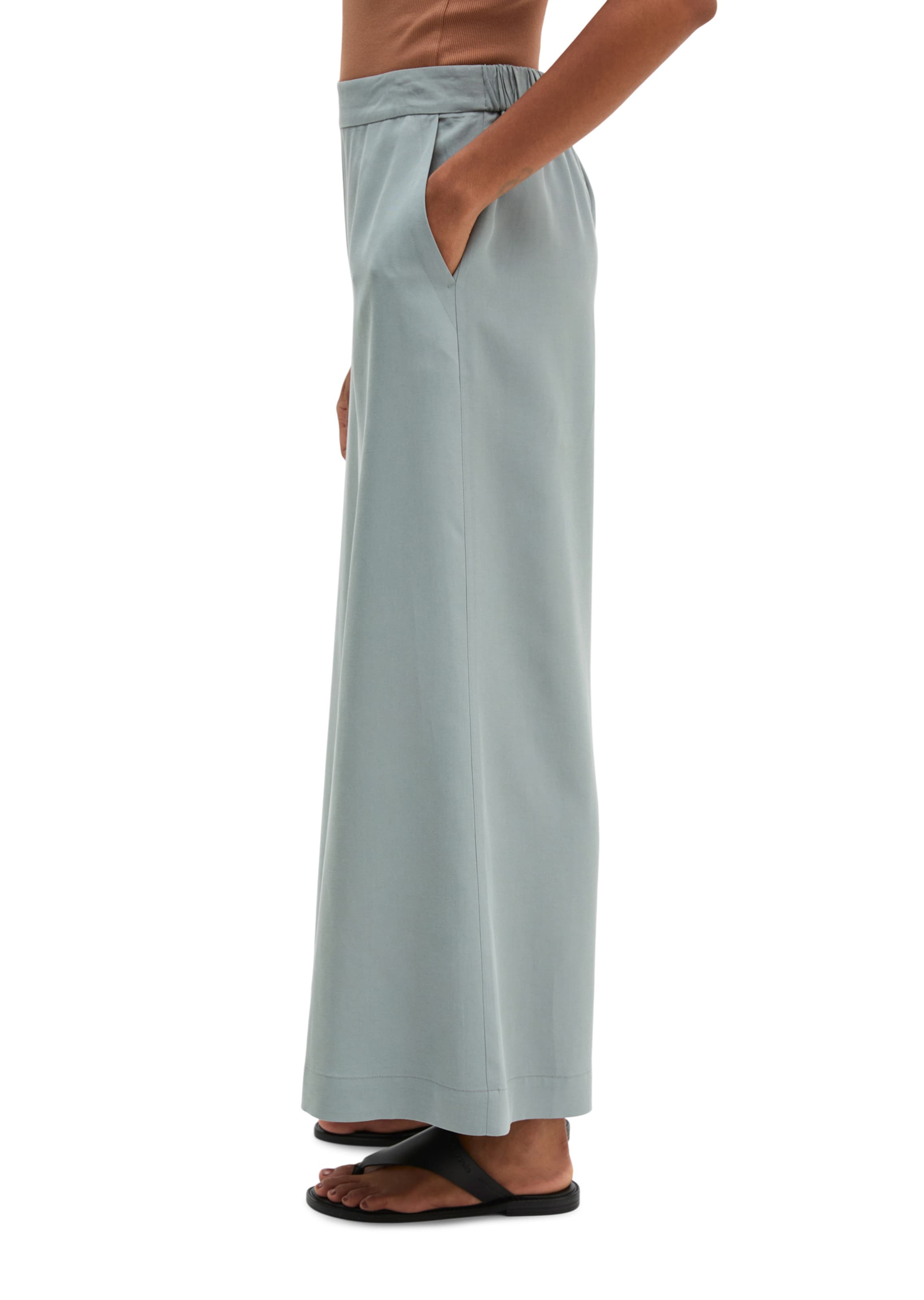 Marc O'Polo Wide leg Broek in Groen