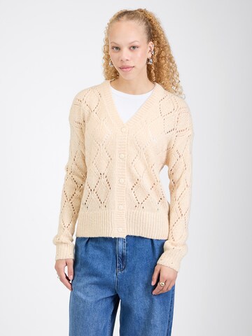 Cardigan 'VIFELINE' VILA en beige : devant