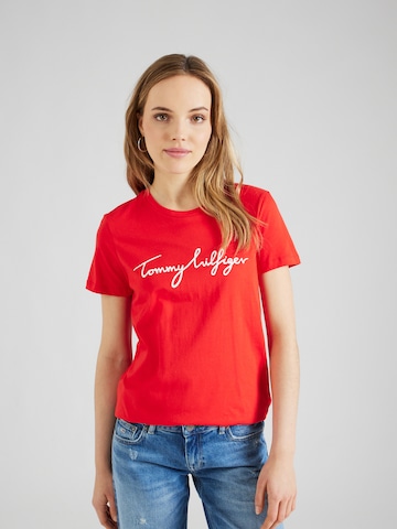 TOMMY HILFIGER T-shirt i röd: framsida