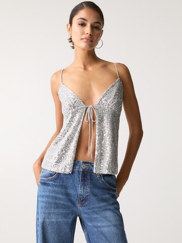 Pull&Bear Topp i silver: framsida