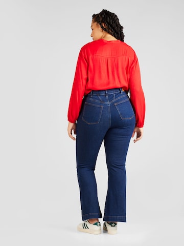 Flared Jeans 'BUTTERSCOTCH' di River Island Plus in blu