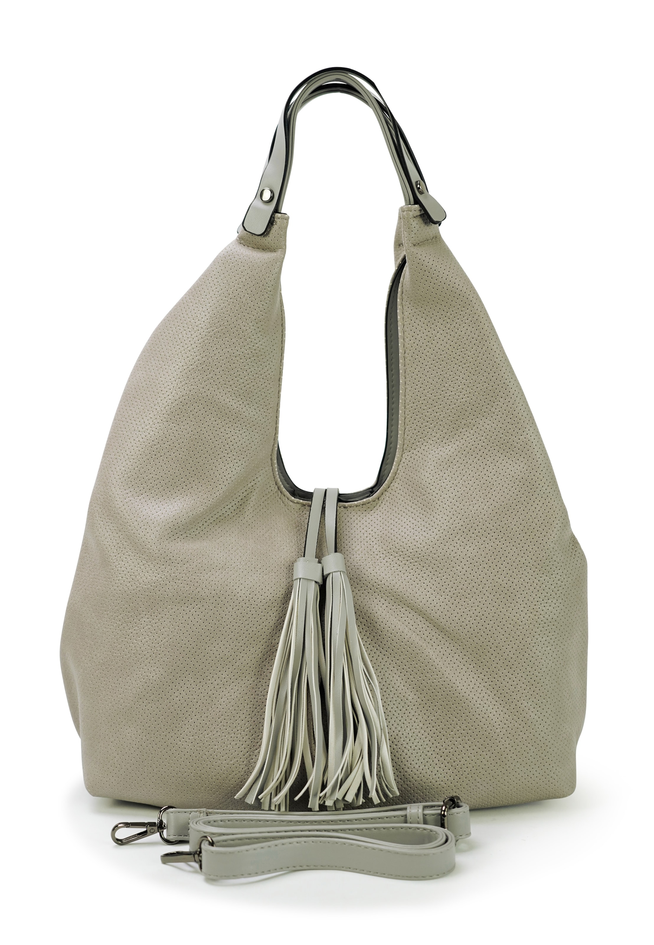 HARPA Handbag in Grey: front