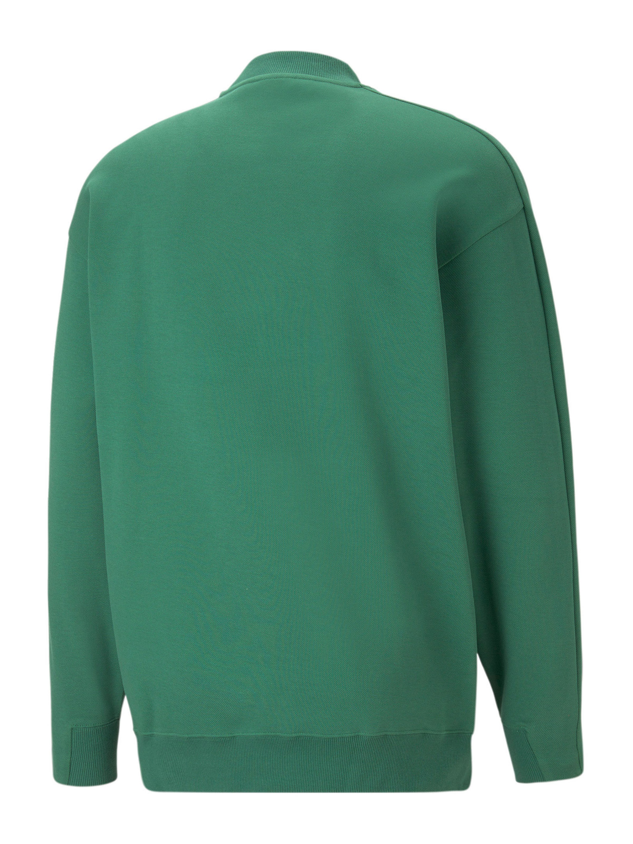 PUMA Sweatshirt 'T7 Mock' in Green