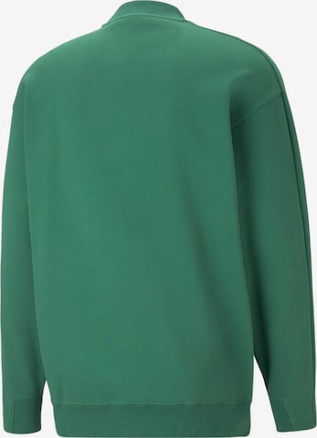 PUMA Sweatshirt 'T7 Mock' in Grün