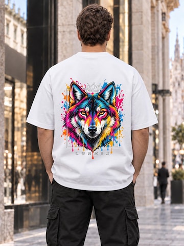 LUNØIR Studio Póló 'Tropical Riot – Urban Howl' - fehér