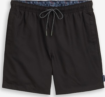 TOM TAILOR Board Shorts in Black: front