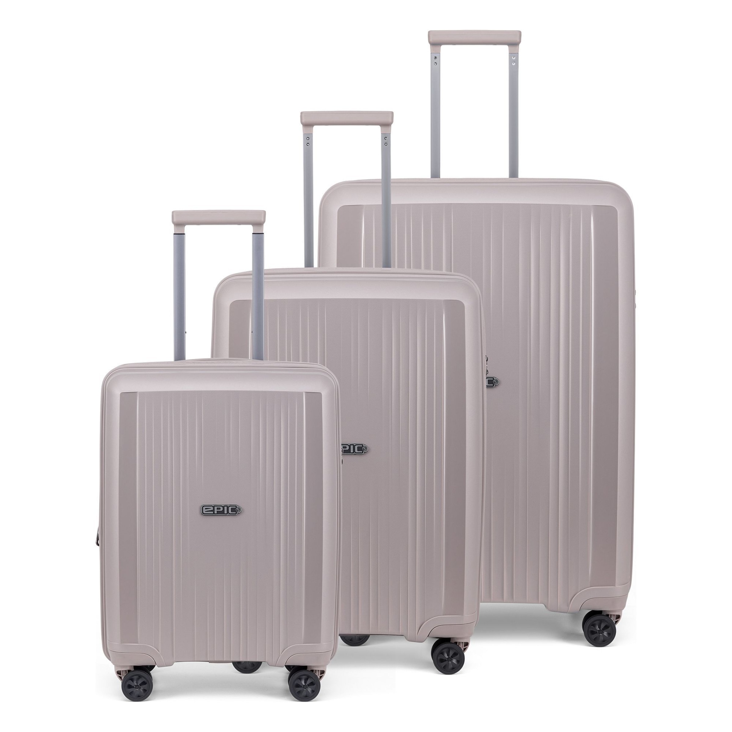 Epic Suitcase set in Grey: front
