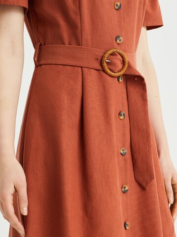 WE Fashion Shirt Dress in Brown