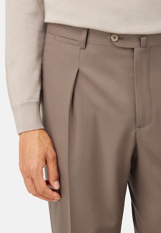 Boggi Milano Regular Bandplooibroek in Beige