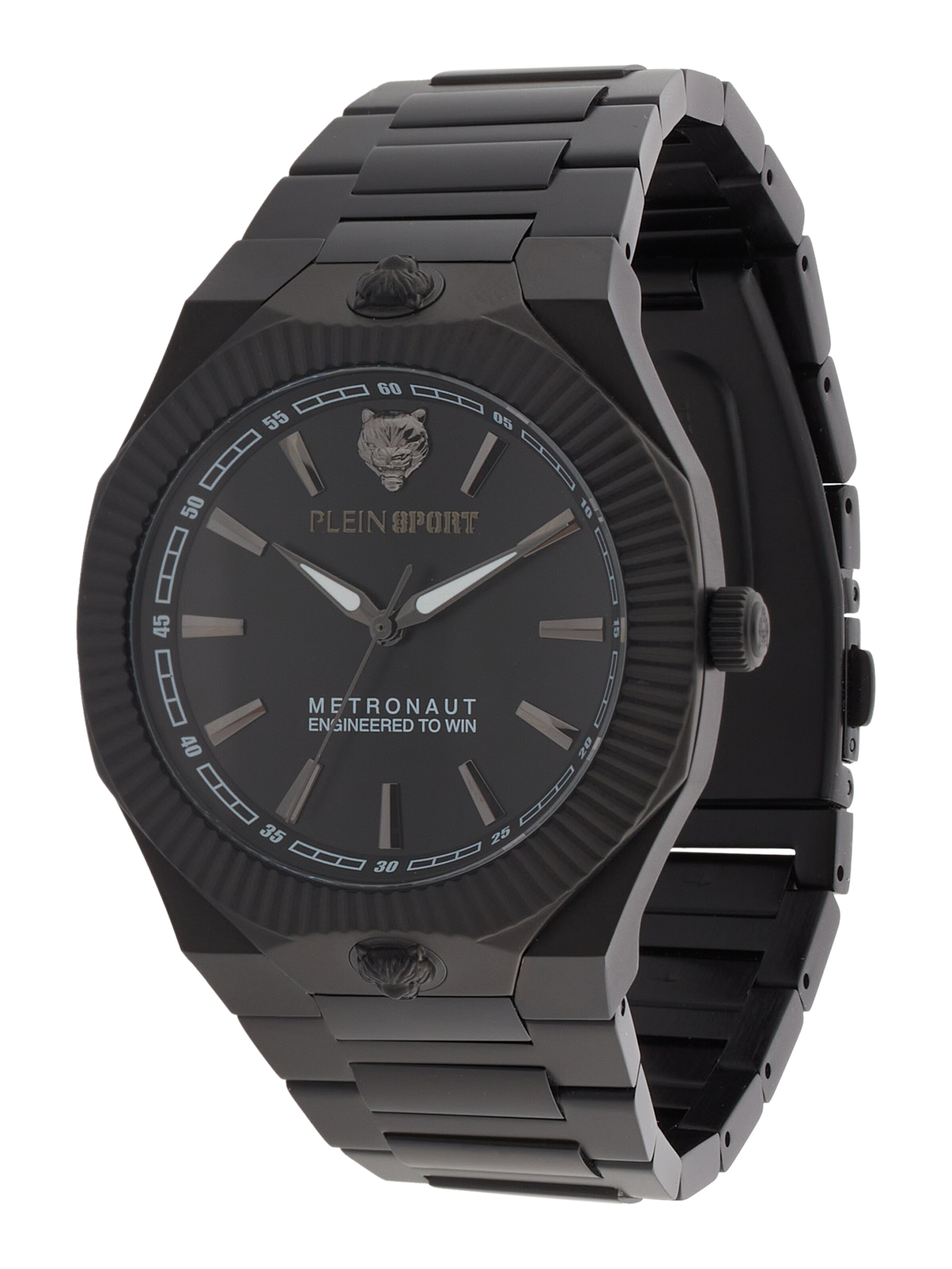 Plein Sport Analogt ur 'Metronaut 42mm' i sort: forside