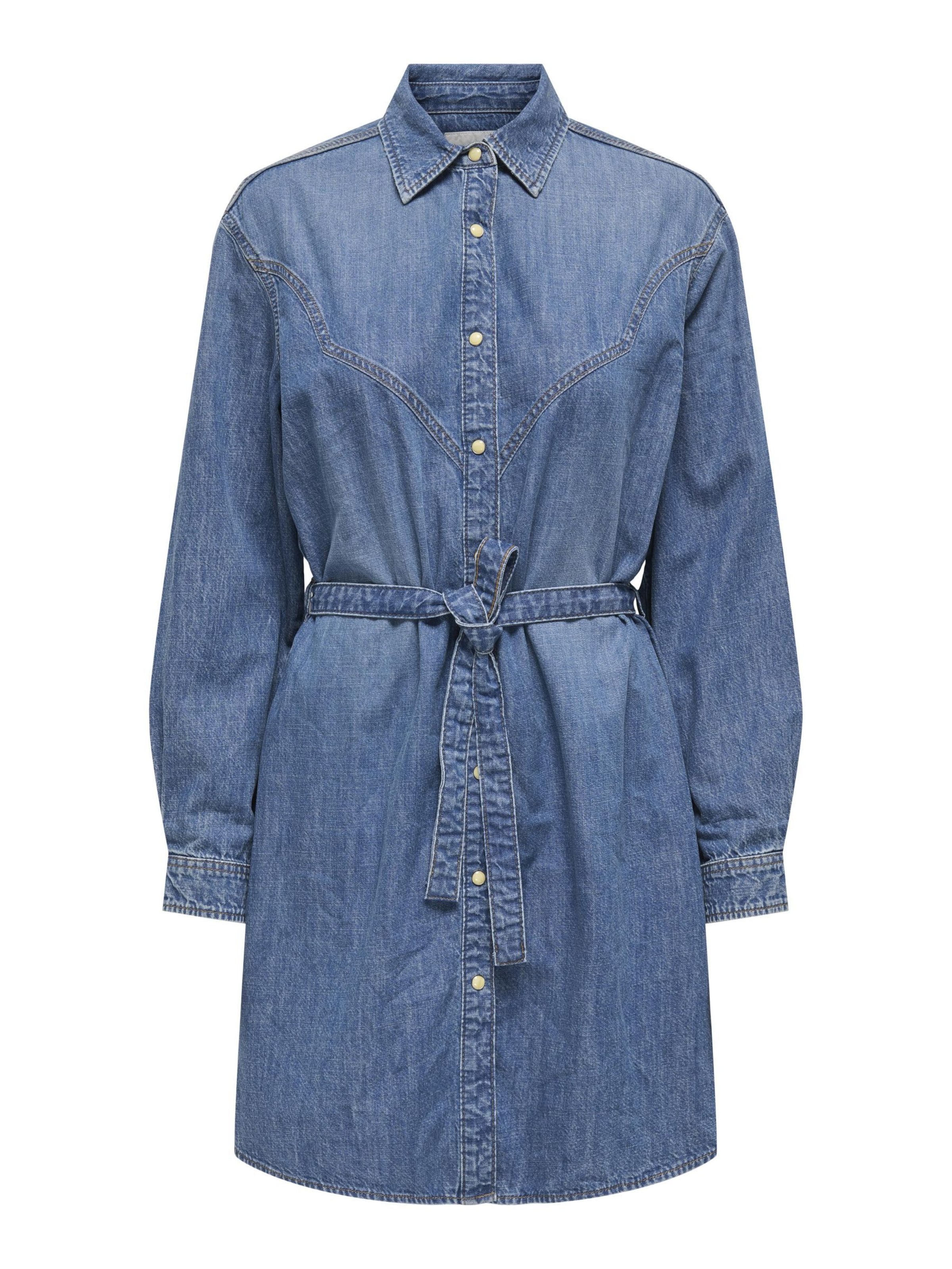 ONLY - Vestido camisero 'ONLGillo' en azul: frente