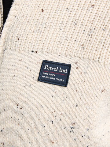 Petrol Industries Knit Cardigan in Beige