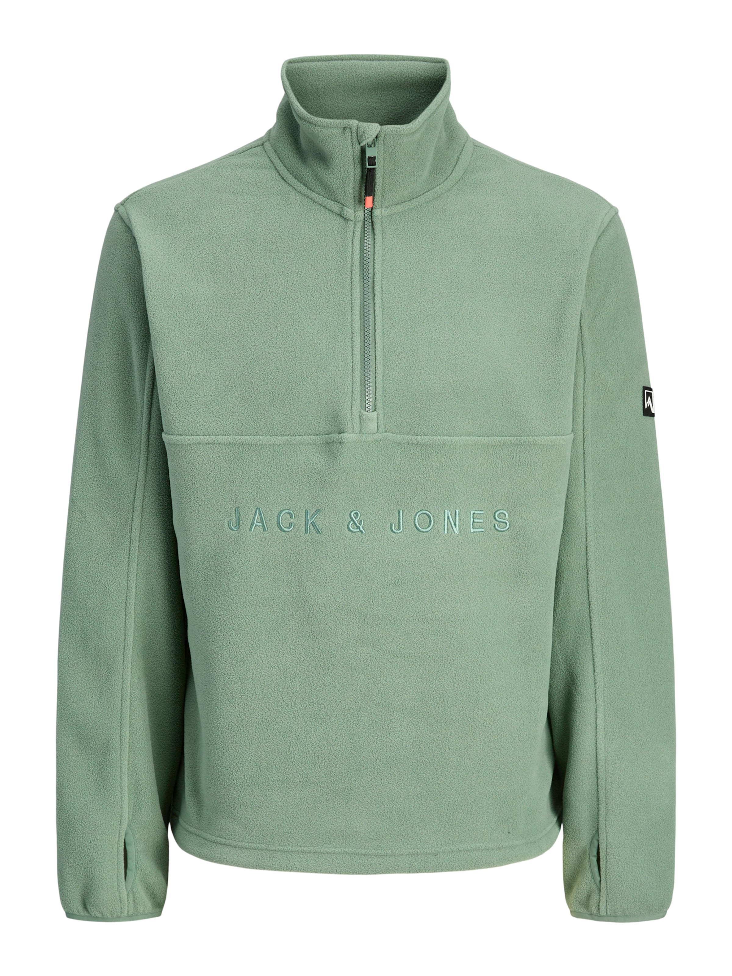 JACK & JONES Sweater 'JJAlpes' in Green: front