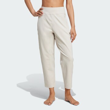 ADIDAS PERFORMANCE Tapered Sporthose 'All Me' in Beige: Vorderseite