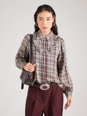 ONLY Blouse 'ONLEVIA CHECK' in Grey: front