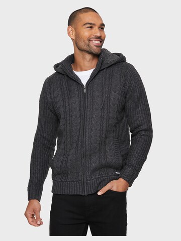 Threadbare Knit Cardigan in Grey: front