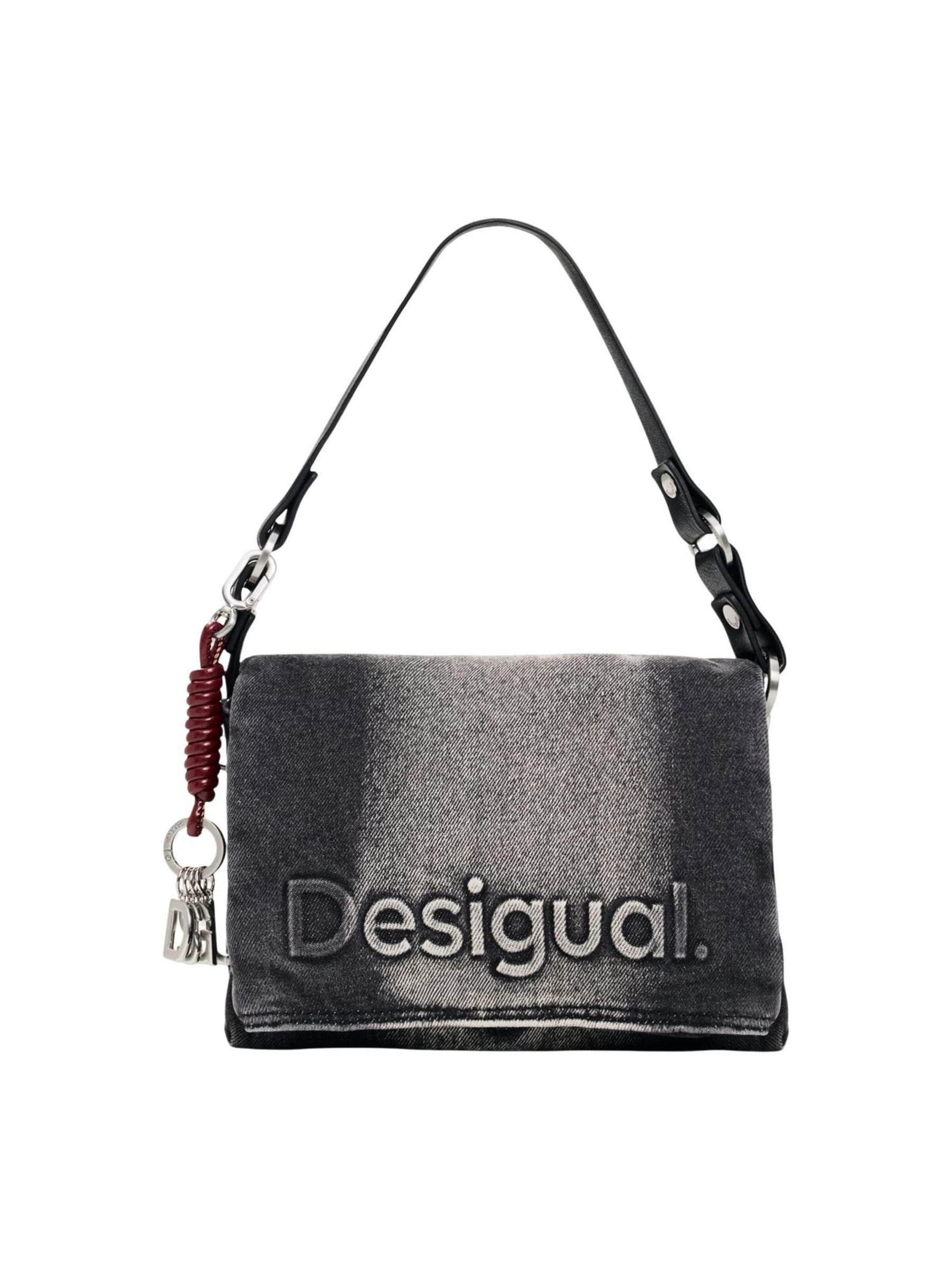 Desigual - Bolso de hombro 'BAG_HALF LOGO D 26WAXD08' en negro: frente