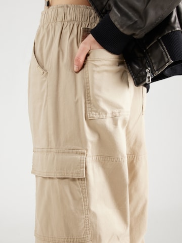 QS Loosefit Cargobroek in Beige