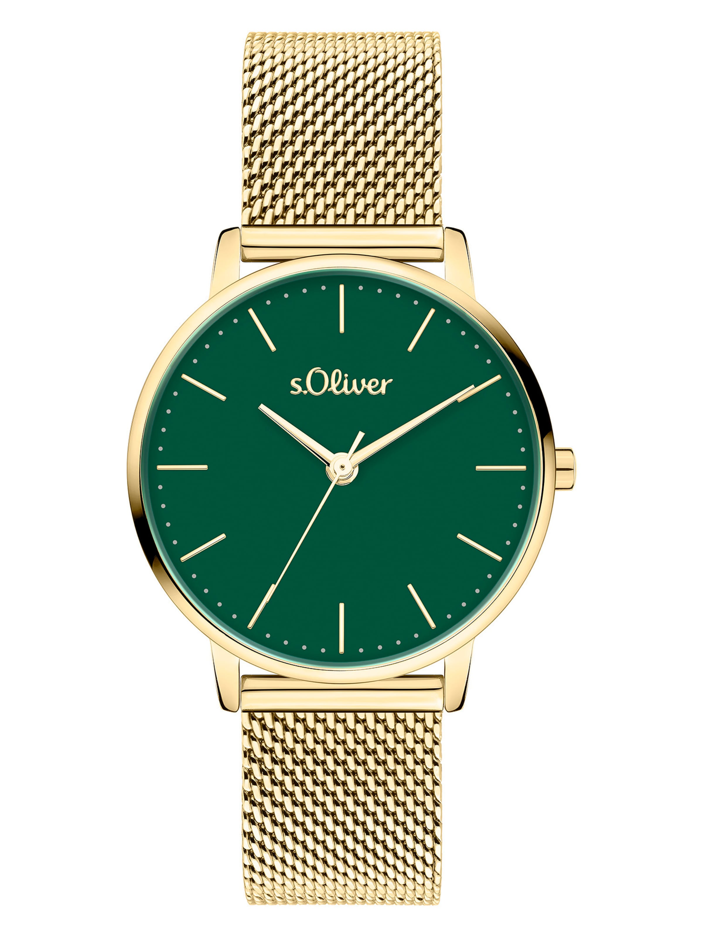 Montre à affichage analogique 'Modern Basics' s.Oliver en or : devant