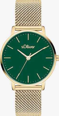 s.Oliver Uhr 'Modern Basics' in Gold: Vorderseite