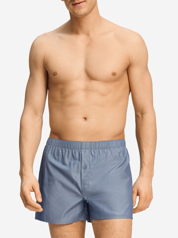 Hanro Boxershorts ' Fancy Woven ' in Blauw: voorkant