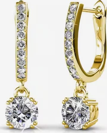 ROUGEMONT Jewellery Ohrringe 'Funkelnde Creolen Ohrhänger' in Gold: Vorderseite