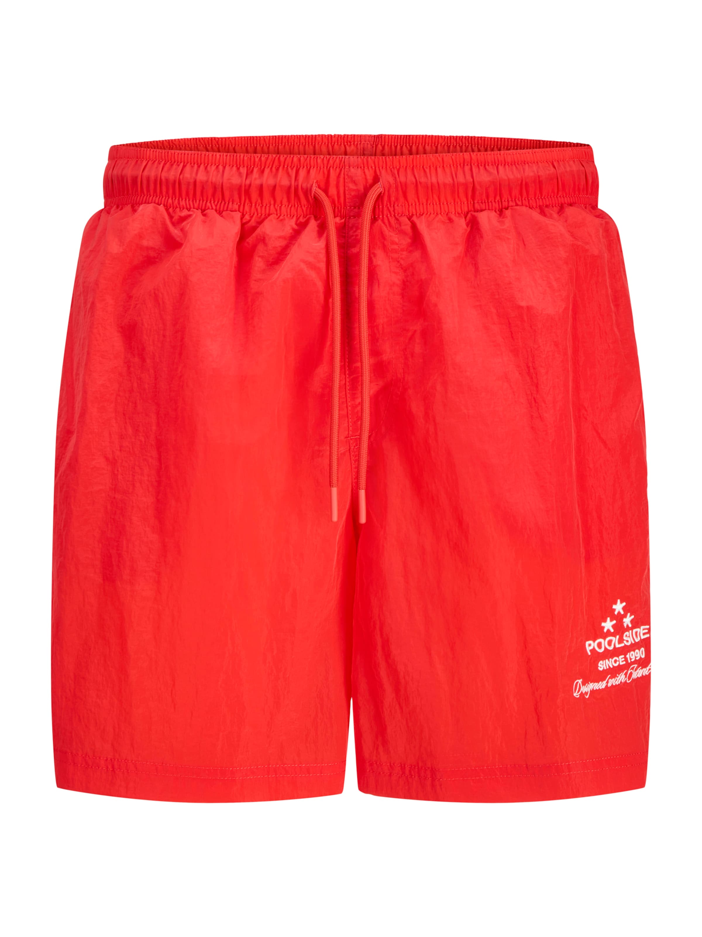 JACK & JONES Board Shorts 'JPSTKAUAI ELECTRIC' in Fire red / White, Item view