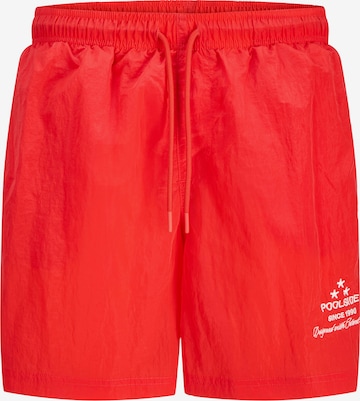 JACK & JONES Плавательные шорты 'JPSTKAUAI ELECTRIC' в Красный: спереди