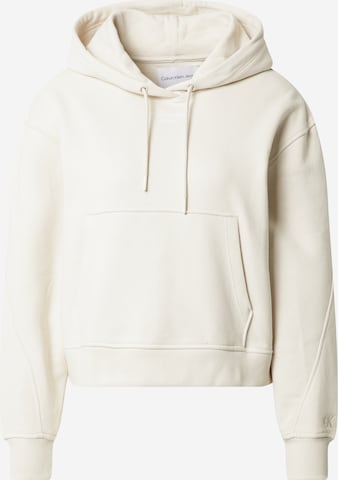 Sweat-shirt Calvin Klein Jeans en blanc : devant