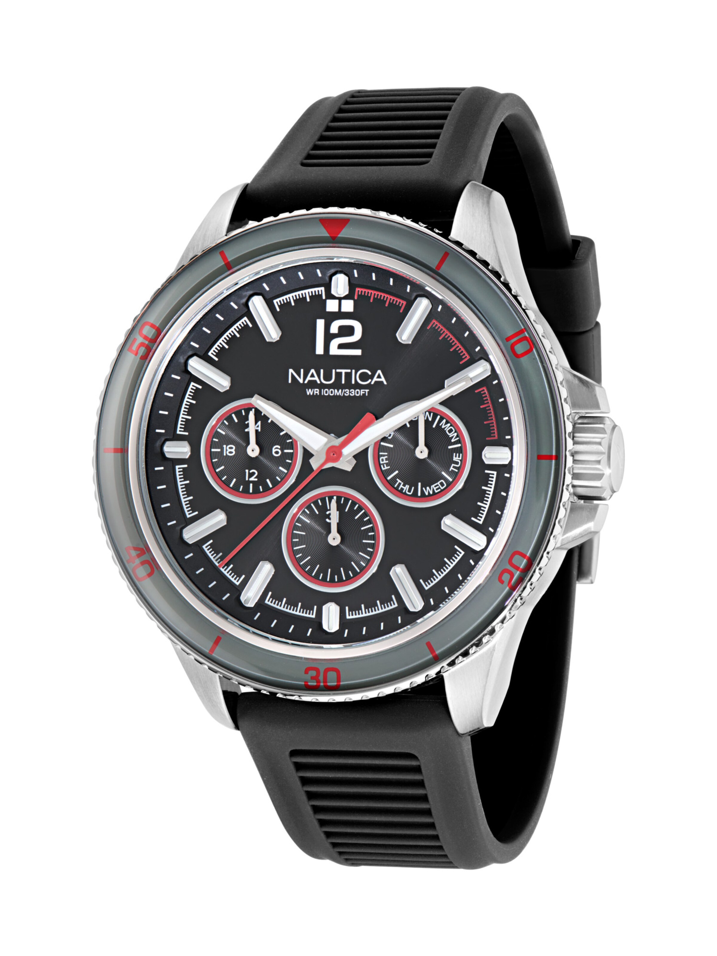 NAUTICA Analoguhr ' WINDROSE ' in Silber