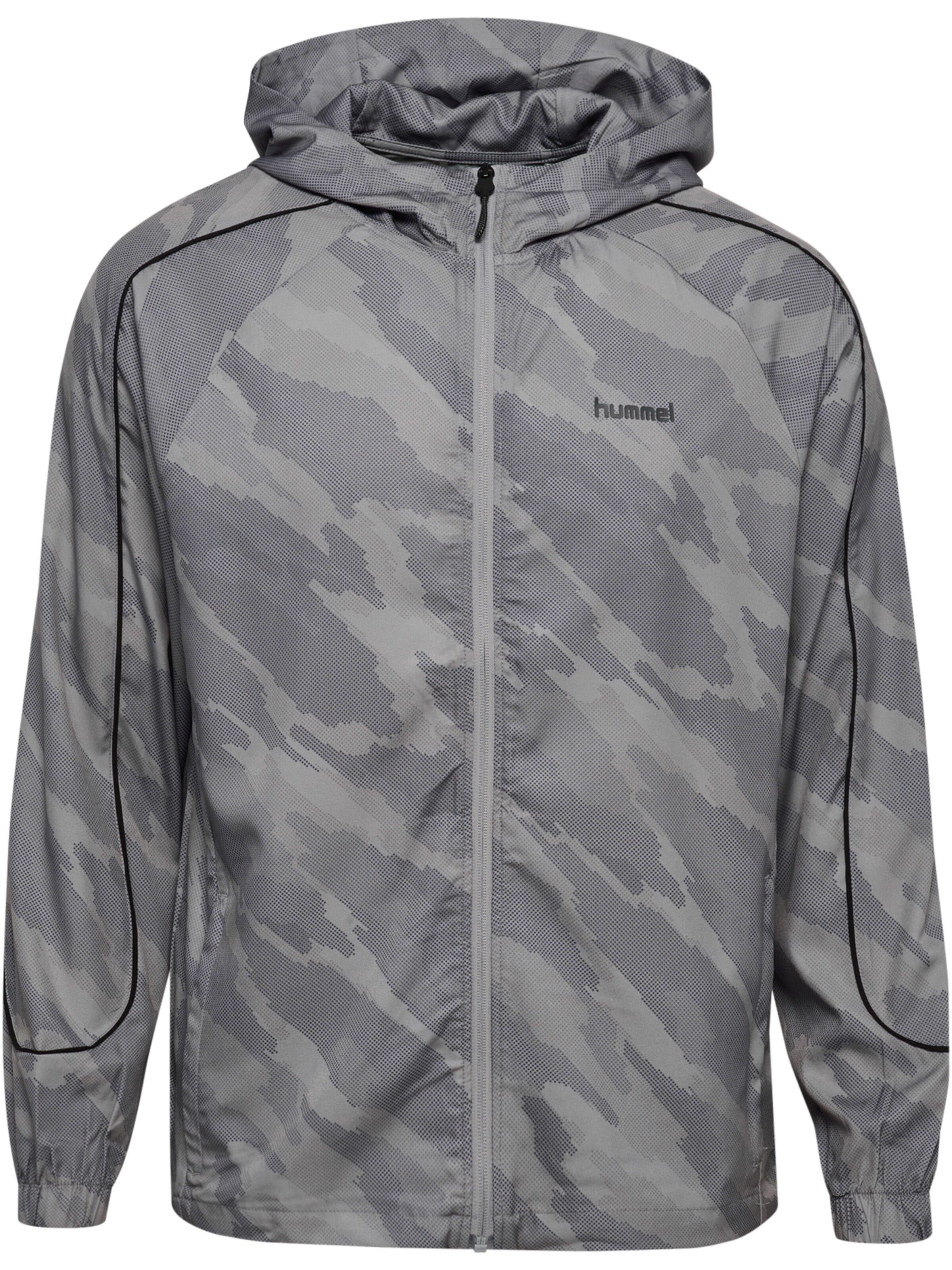Hummel Sportsjakke 'AOP' i XXL i grå / sort, Produktvisning