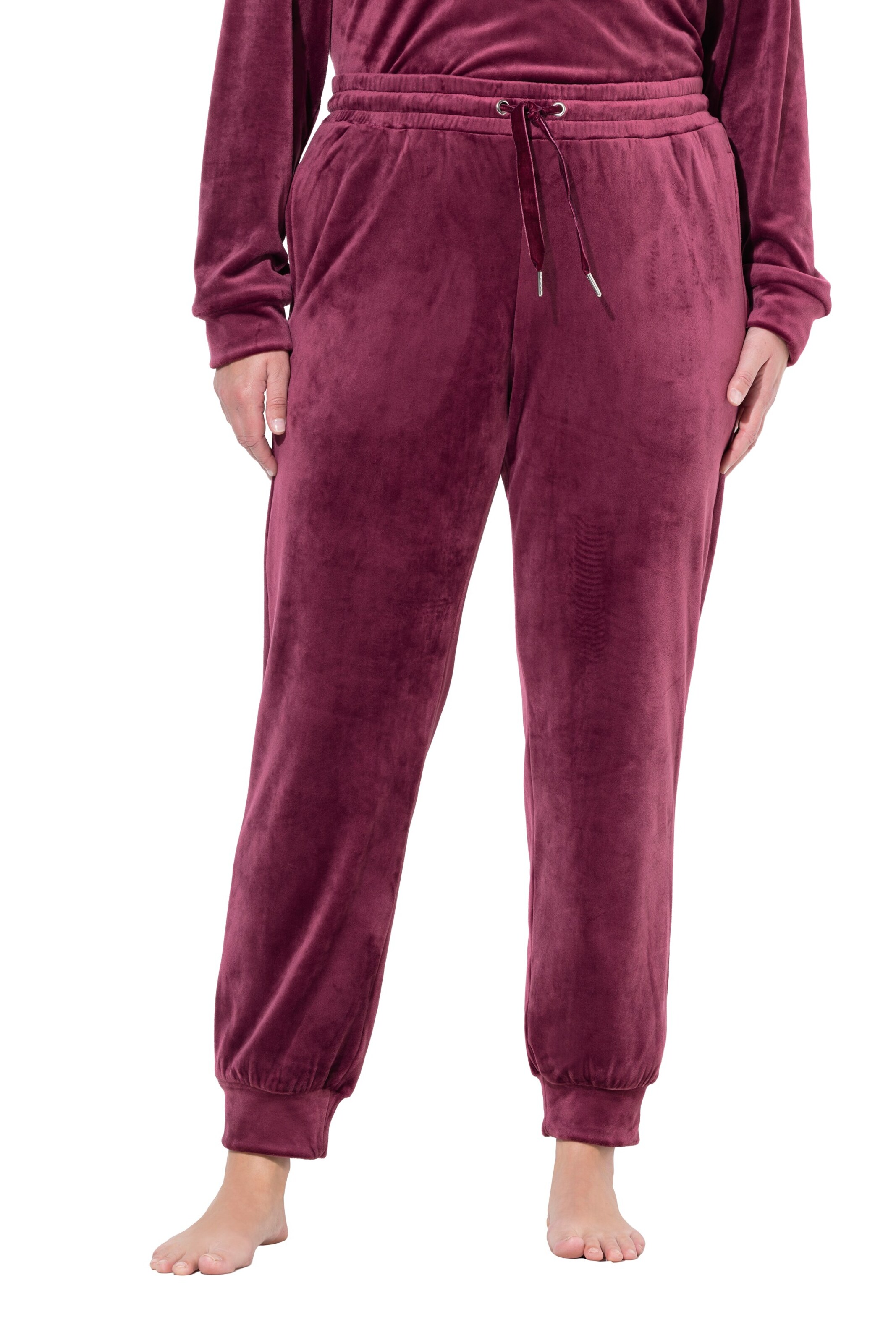 Ulla Popken Tapered Pajama pants in Purple: front