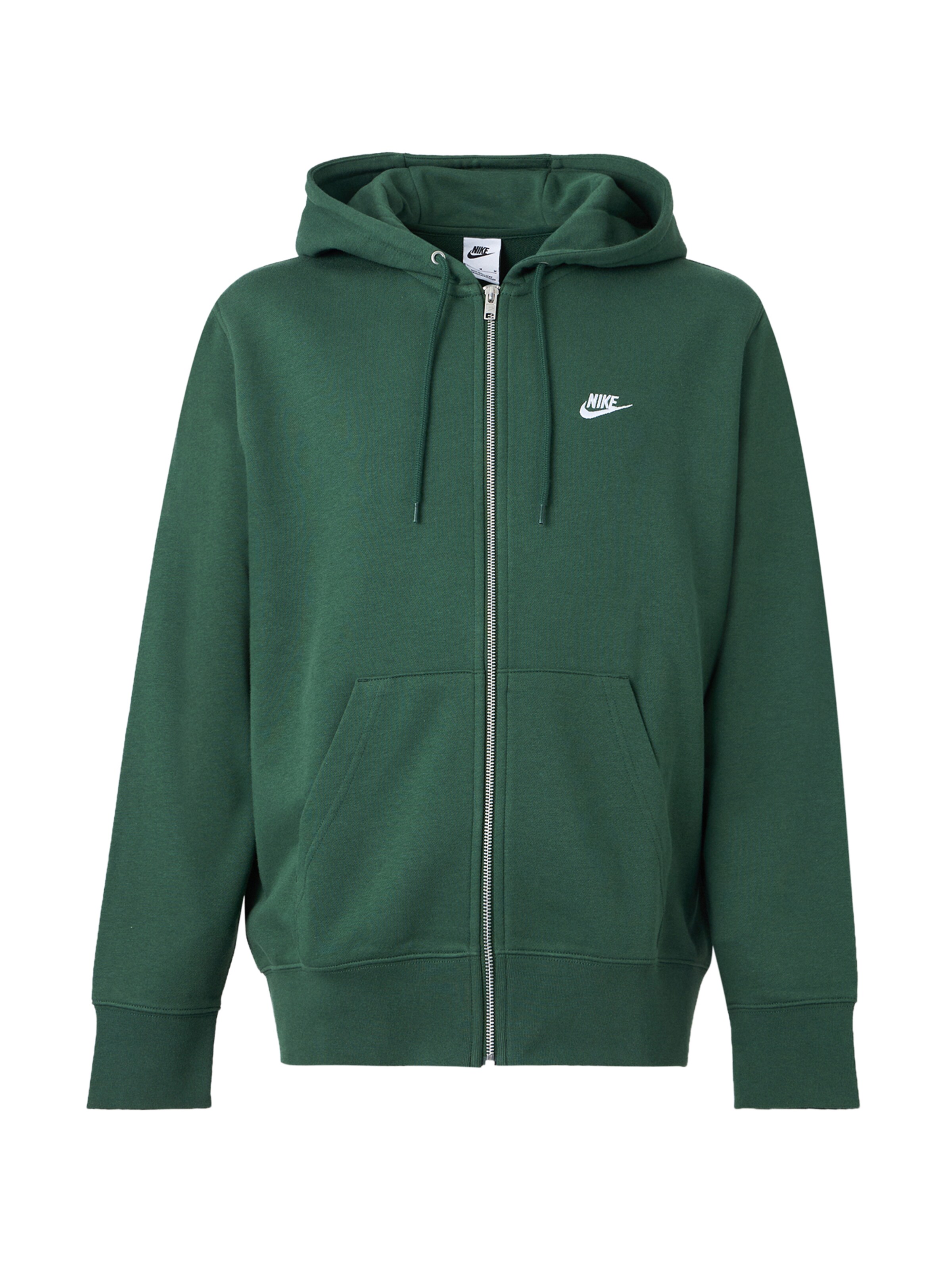 Nike Sportswear Sweatjacke 'Club Fleece' in Grün: Vorderseite