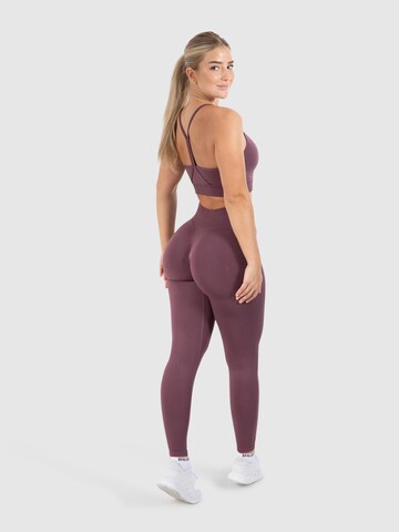 Smilodox Skinny Sportbroek ' Solid Scrunch ' in Lila