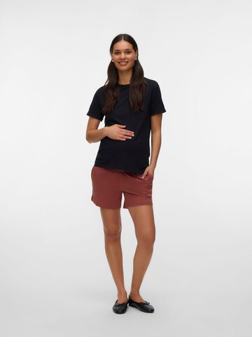 MAMALICIOUS Regular Pants 'MLIvy' in Brown