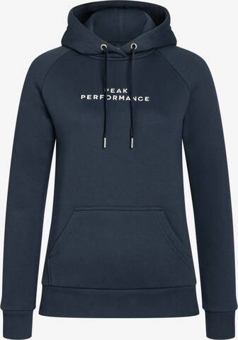 PEAK PERFORMANCE Sweatshirt in Blauw: voorkant