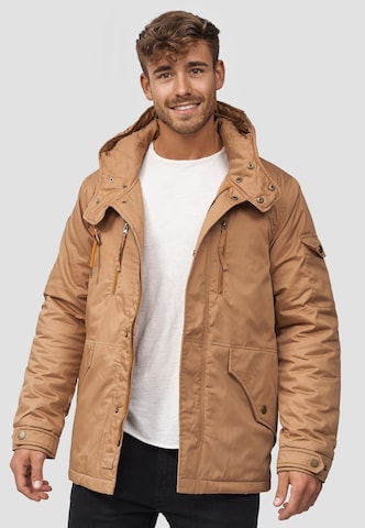 INDICODE JEANS Winterjacke 'Elmhurts' in Beige: predná strana