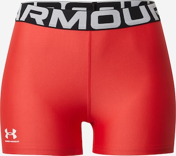 UNDER ARMOUR Skinny Športne hlače 'Authentics' | rdeča barva: sprednja stran
