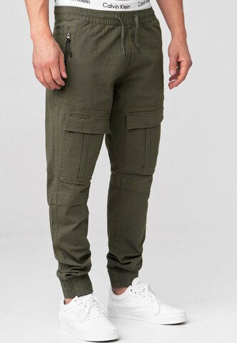 INDICODE JEANS Regular Cargobroek 'Dennis' in Groen