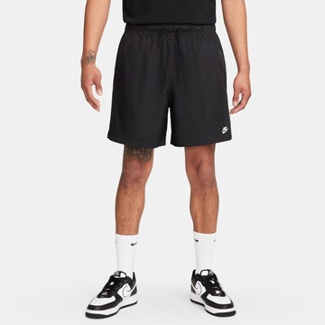 Nike Sportswear Широка кройка Панталон 'Club' в черно: отпред