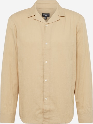 Coupe regular Chemise Club Monaco en beige : devant