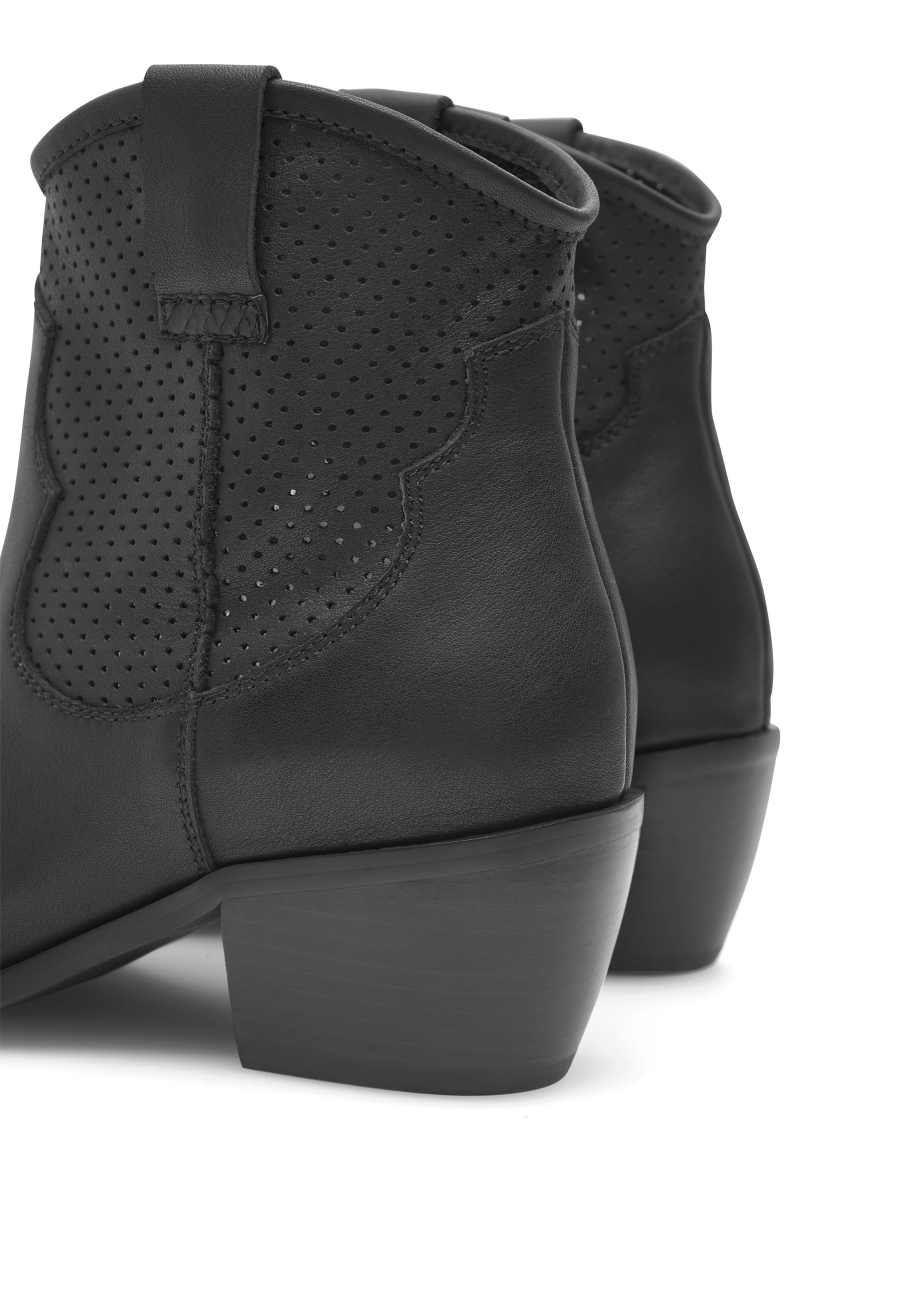 WODEN Enkellaarsje 'Dea' in Zwart