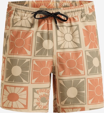 Shorts de bain QUIKSILVER en beige : devant