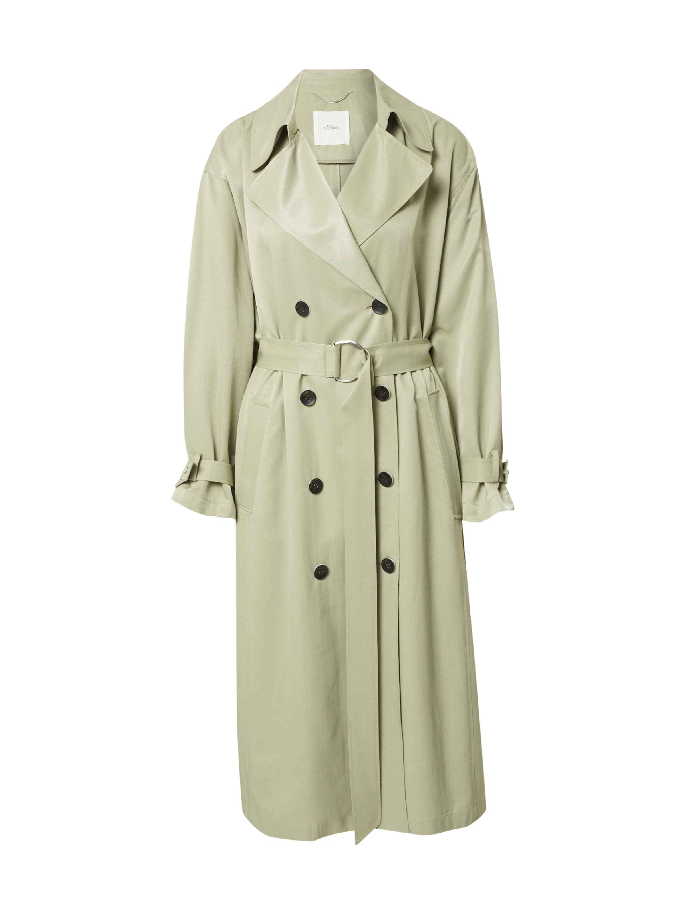 s.Oliver BLACK LABEL - Sobretudo meia-estação em verde: frente