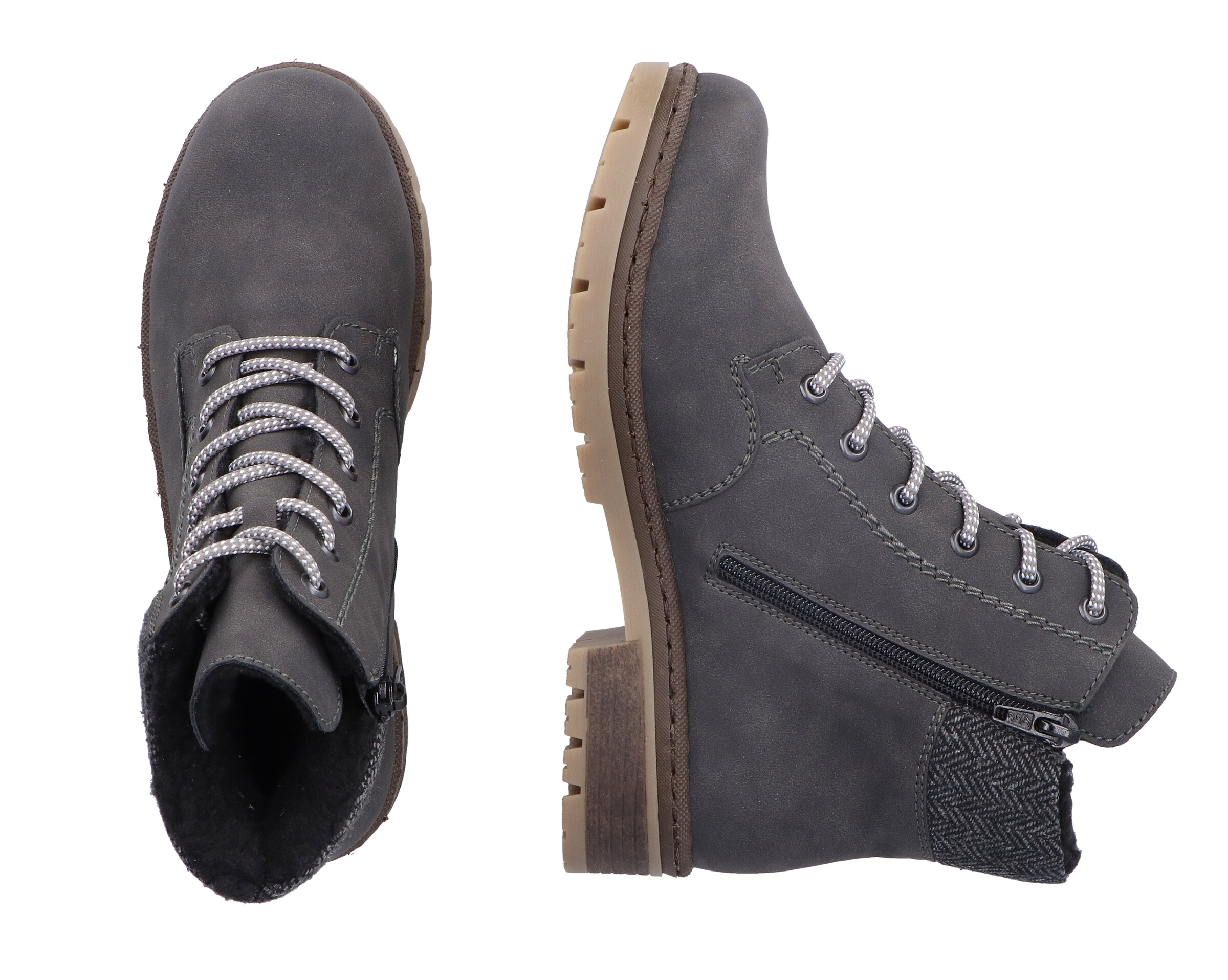 Rieker Schnürstiefelette in Grau