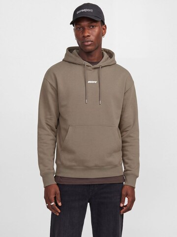 JACK & JONES Sweatshirt 'JCOClub' in Brown: front