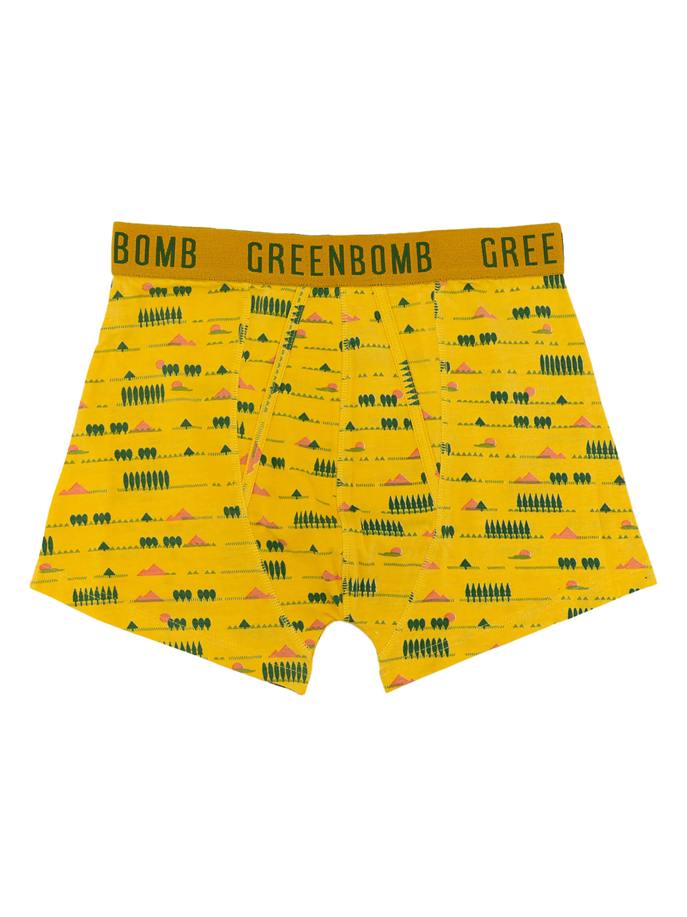 Boxer 'Nature Triangles' di GREENBOMB in giallo