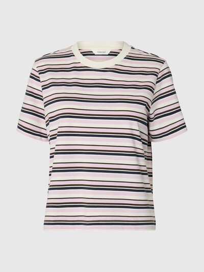 SELECTED Shirts 'SLFEssential' i L i lys pink / sort / hvid, Produktvisning